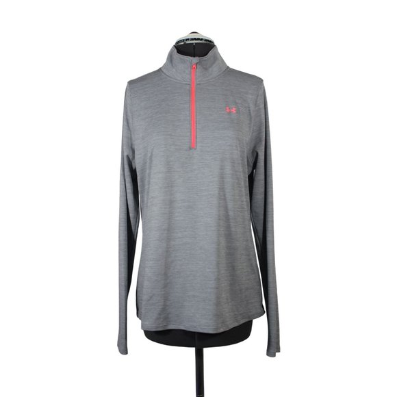 Under Armour women's semi fitted 1/4 zip mock neck heat gear performance top - Picture 1 of 15